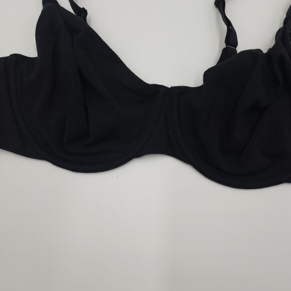 Skims Cotton Jersey Underwire Bra in Soot Size 44C - Picture 3 of 8